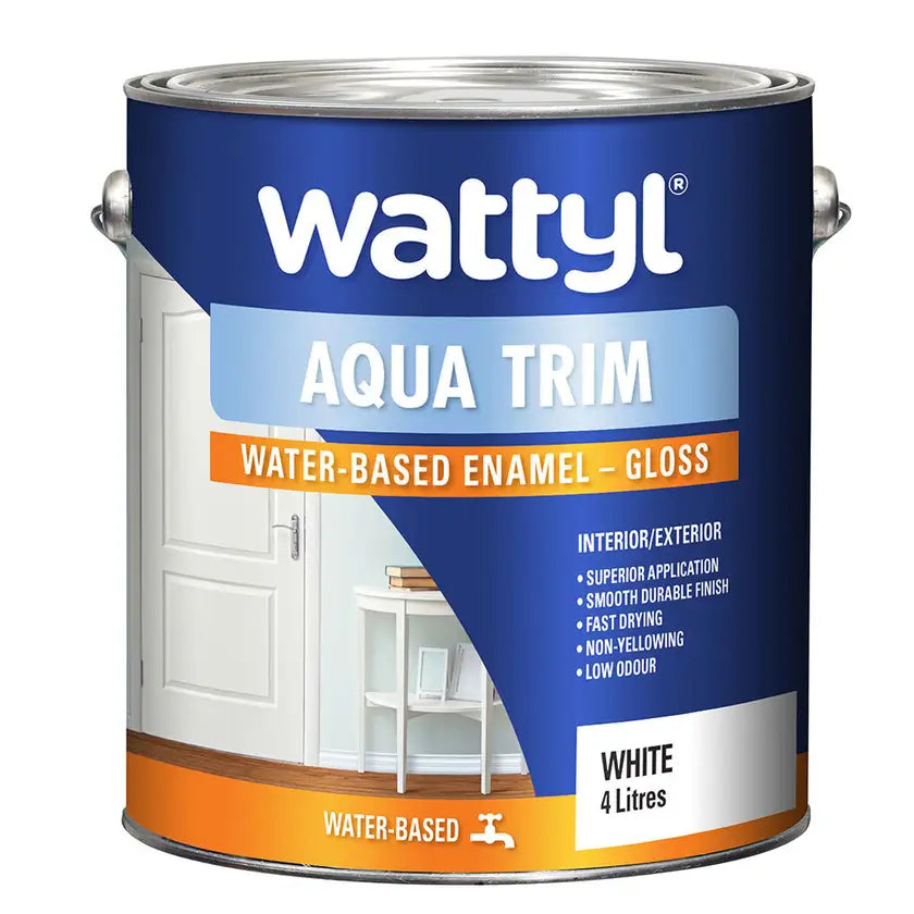 Wattyl Aqua Trim Interior/Exterior Enamel Gloss White